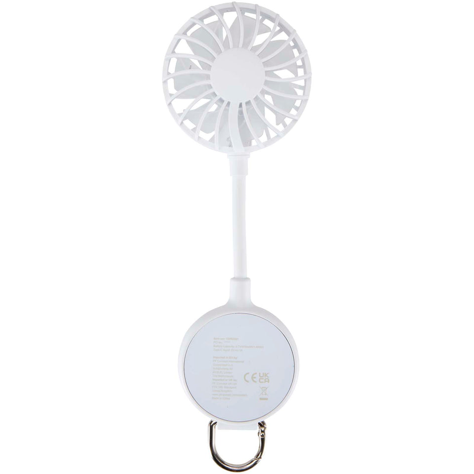Ventilatore portatile magnetico in plastica riciclata Ventio personalizzato con logo - Pubblienne