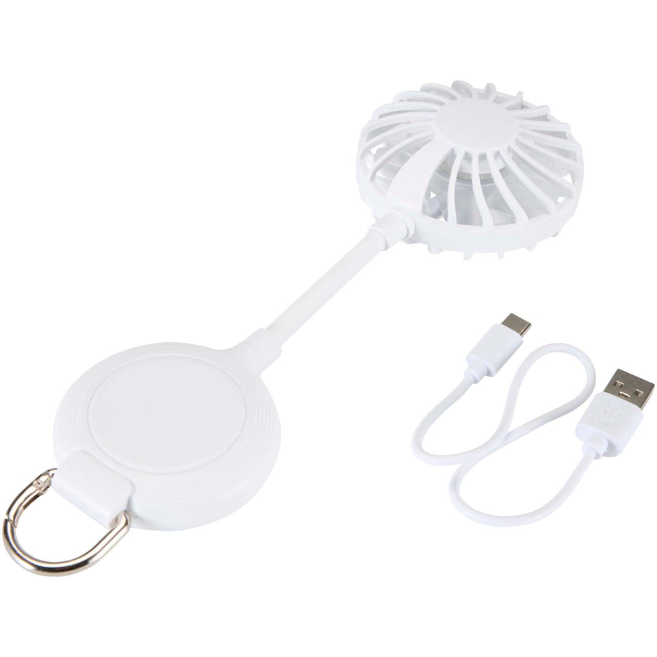 Ventilatore portatile magnetico in plastica riciclata Ventio personalizzato con logo - Pubblienne