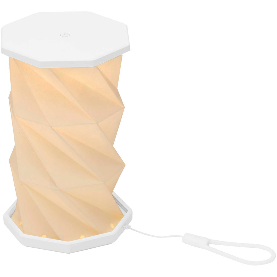 Lampada da tavolo pieghevole e dimmerabile in plastica riciclata Celestia personalizzato con logo - Pubblienne