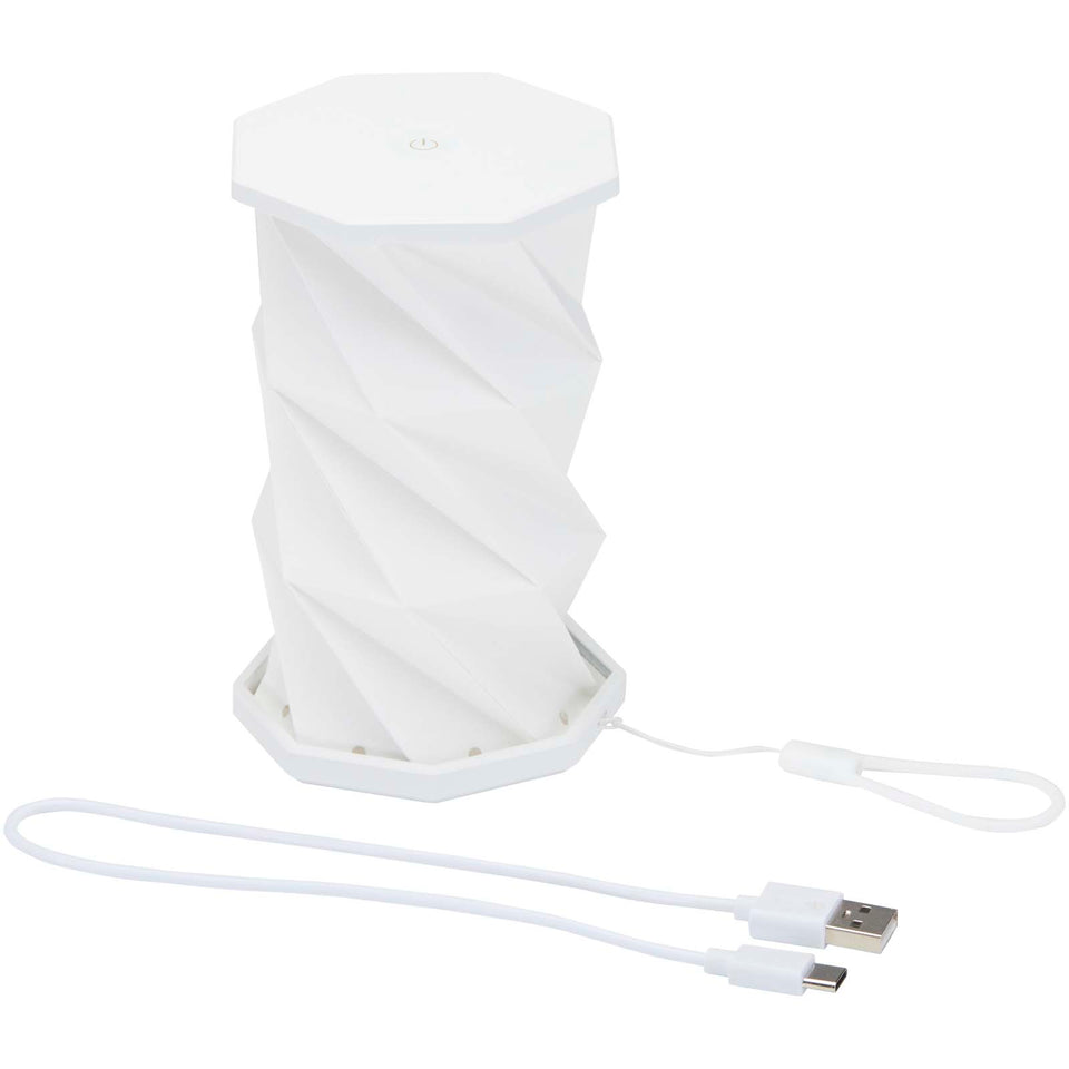 Lampada da tavolo pieghevole e dimmerabile in plastica riciclata Celestia personalizzato con logo - Pubblienne