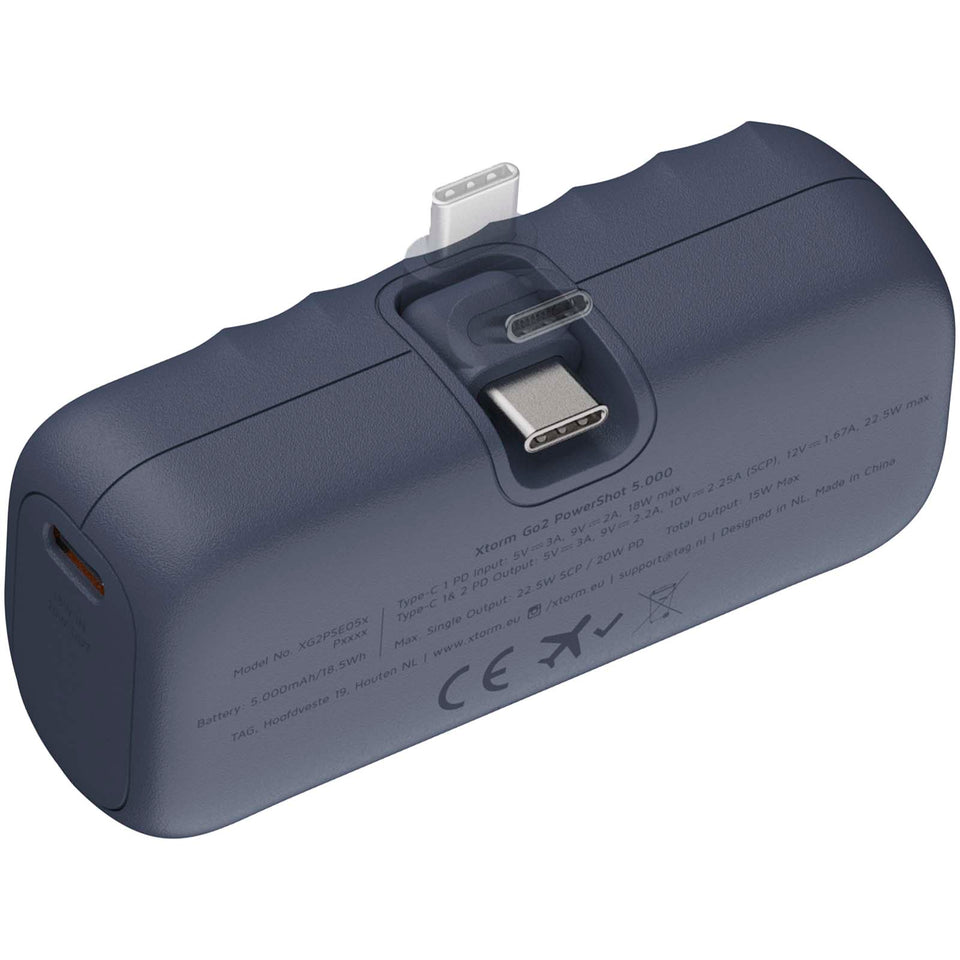 Power bank da 5000 mAh 20 W Xtorm Go2 personalizzato con logo - Pubblienne