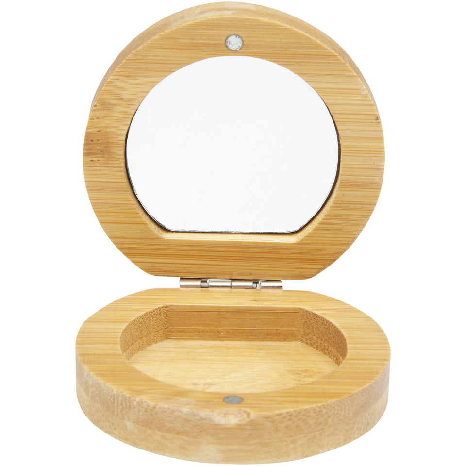 Specchio tascabile Afrodit in bambù personalizzato con logo - Pubblienne