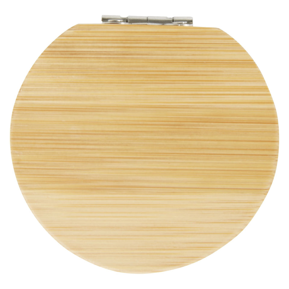 Specchio tascabile Afrodit in bambù personalizzato con logo - Pubblienne