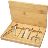 Set per manicure Ladia da 5 pezzi in bambù personalizzato con logo - Pubblienne