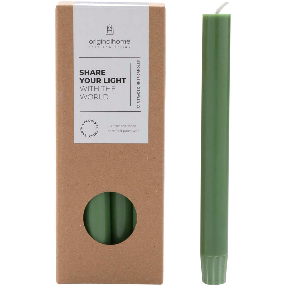 Candela Dinner Matcha verde Originalhome personalizzato con logo - Pubblienne