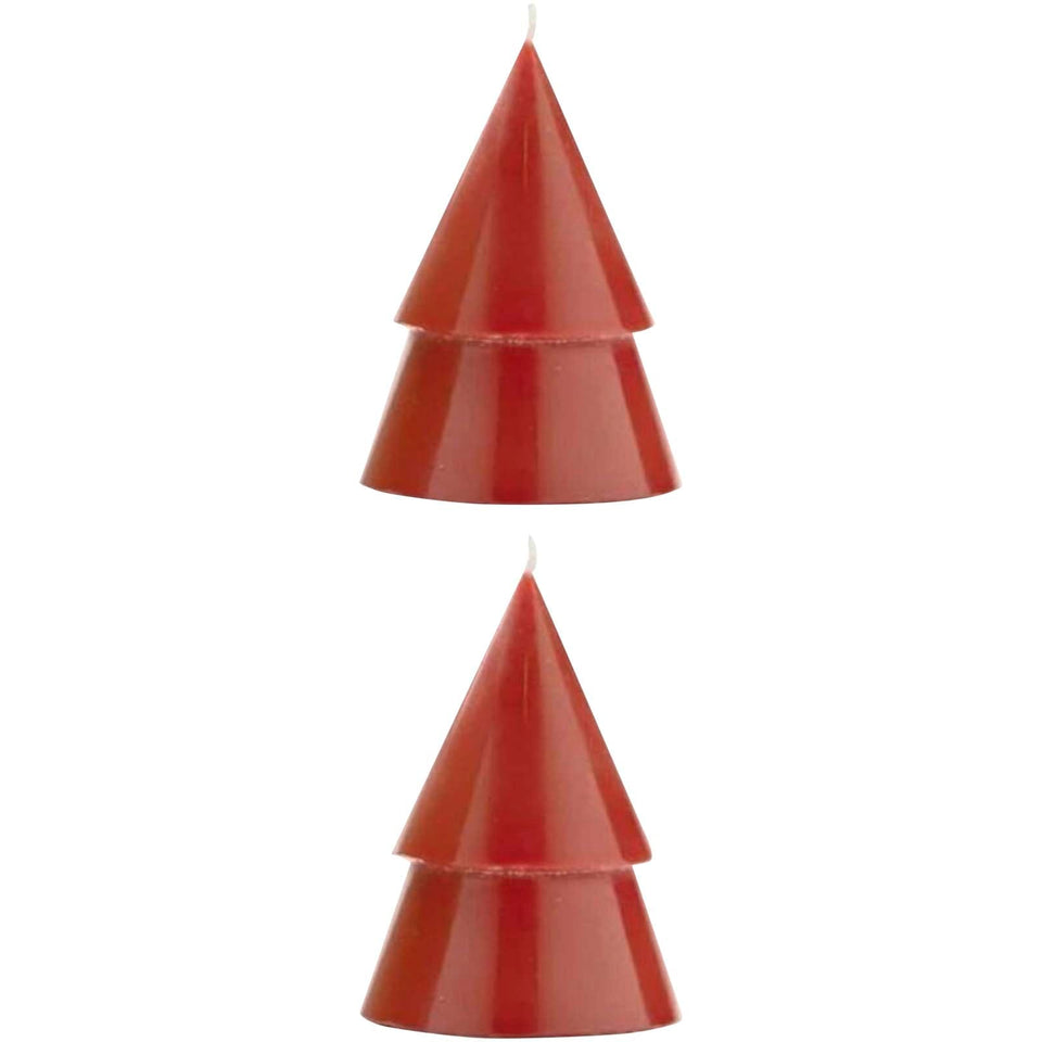 Set di due Candele a forma di albero di Natale - formato medio Originalhome personalizzato con logo - Pubblienne