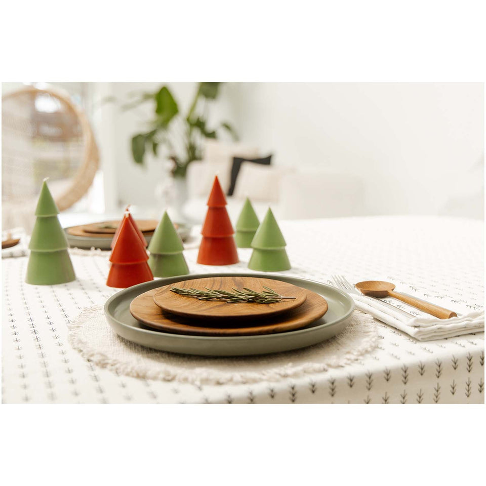 Set di due Candele a forma di albero di Natale - formato medio Originalhome personalizzato con logo - Pubblienne