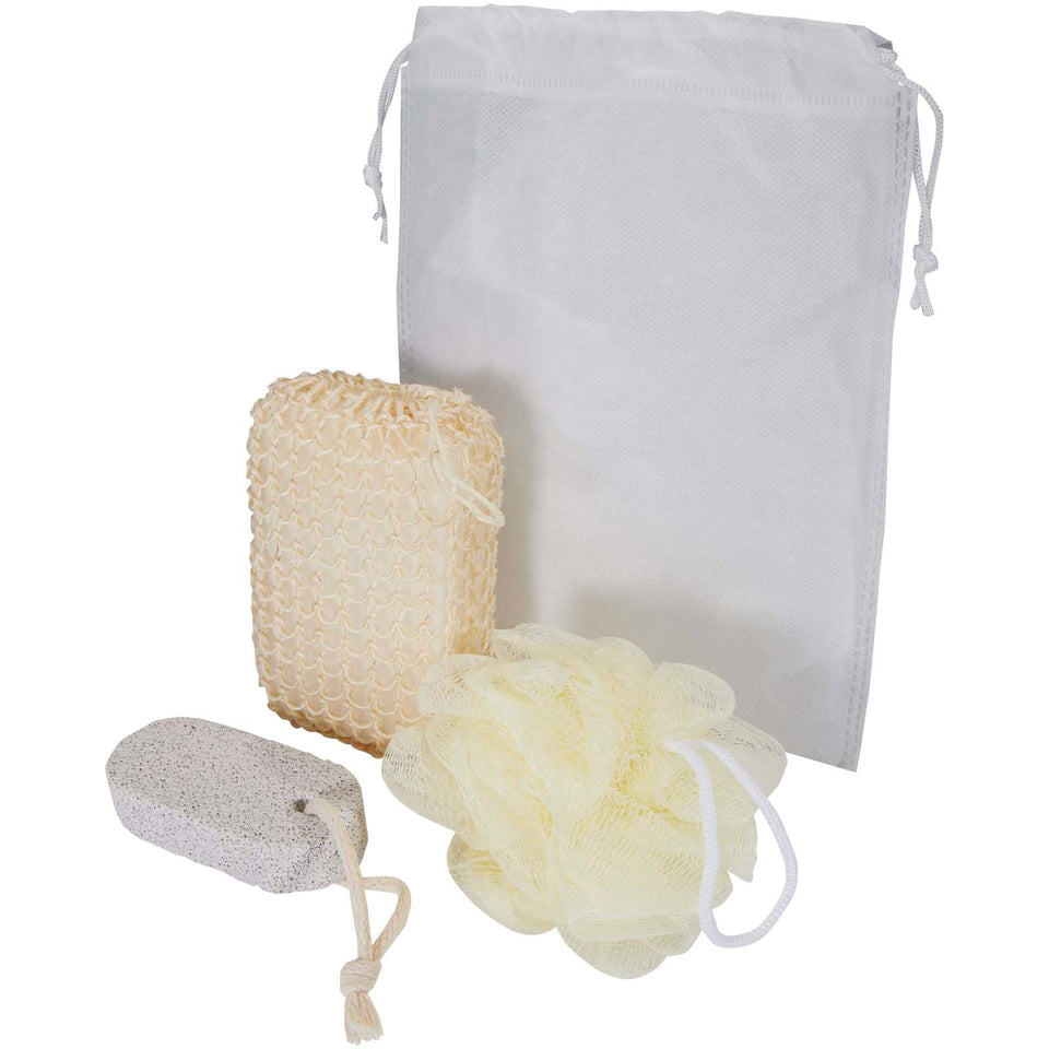 Set di accessori da bagno composto da 3 pezzi Harmony personalizzato con logo - Pubblienne