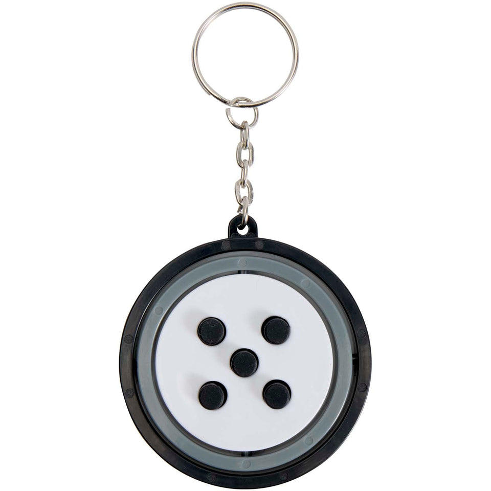 Portachiavi antistress con giroscopio in plastica riciclata Spinx personalizzato con logo - Pubblienne