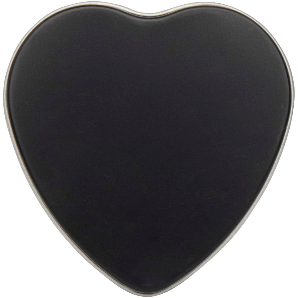 Candela in scatola di latta a forma di cuore all'aroma di vaniglia Blissful personalizzato con logo - Pubblienne