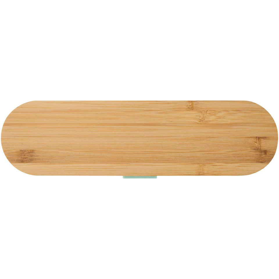 Set di posate con coperchio in bambù Runa personalizzato con logo - Pubblienne