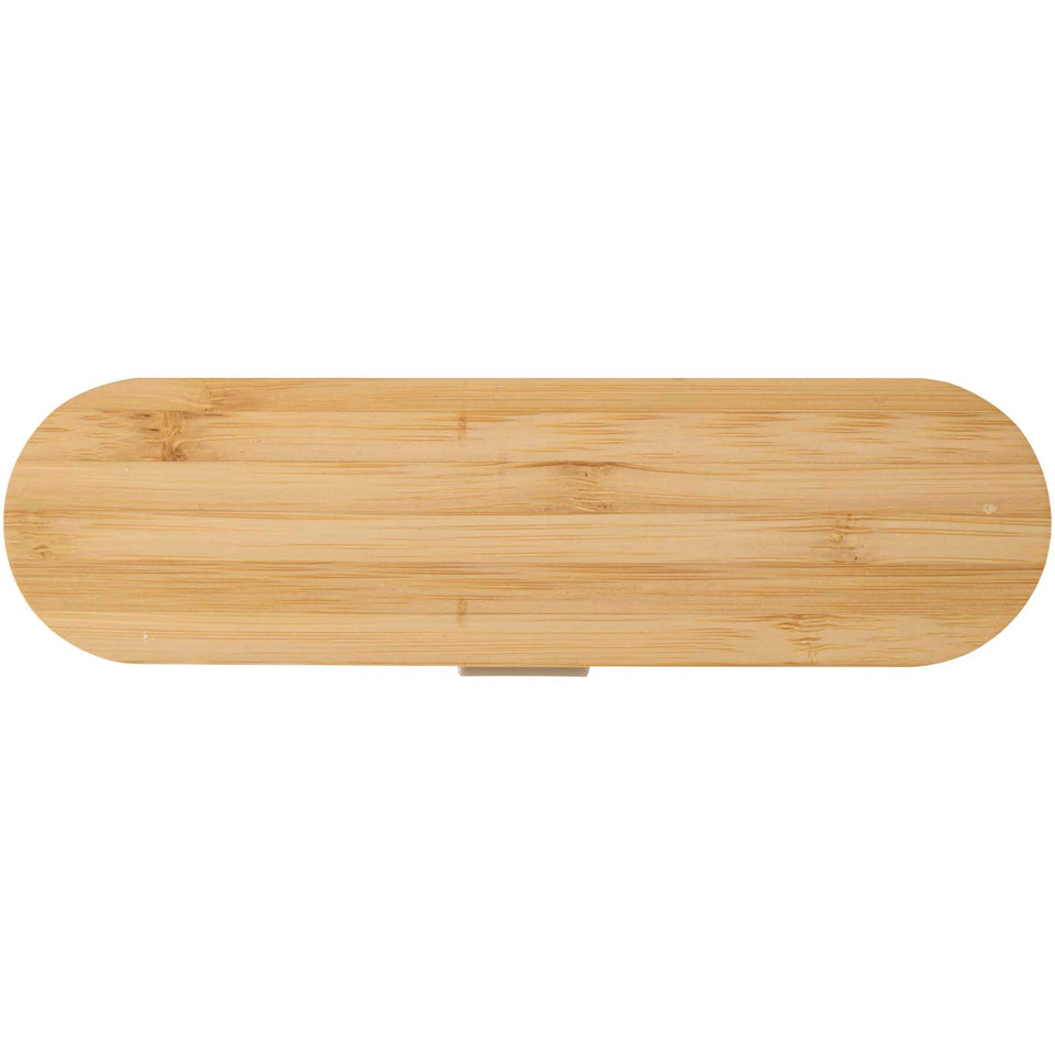 Set di posate con coperchio in bambù Runa personalizzato con logo - Pubblienne