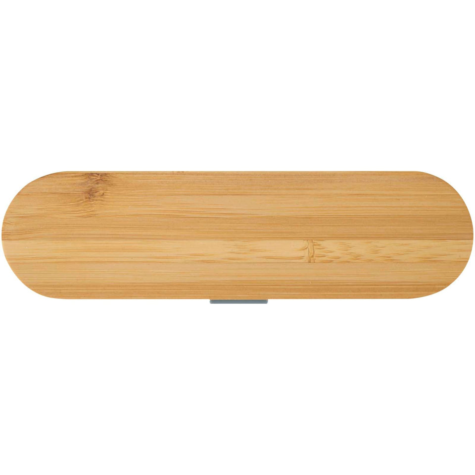 Set di posate con coperchio in bambù Runa personalizzato con logo - Pubblienne