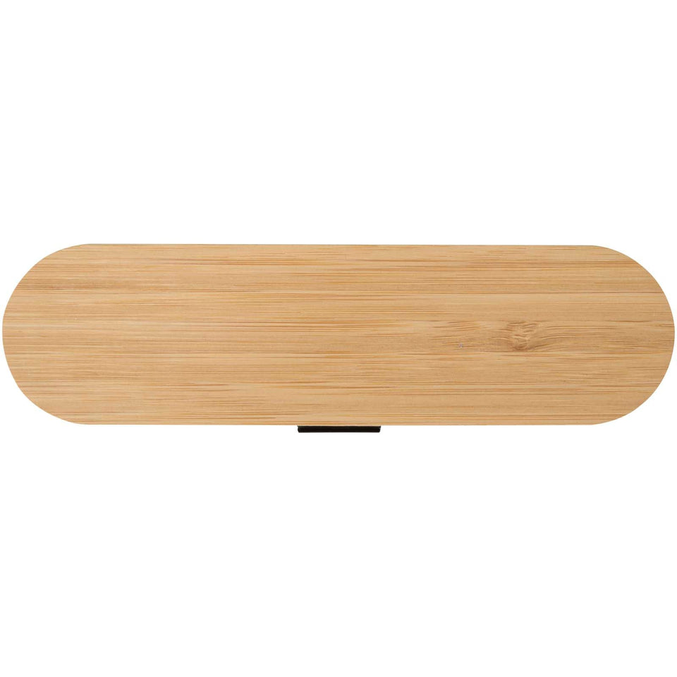 Set di posate con coperchio in bambù Runa personalizzato con logo - Pubblienne