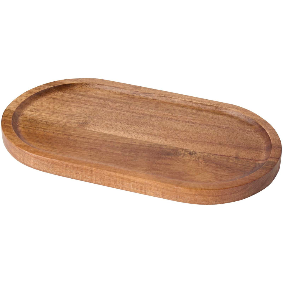 Vassoio da portata in legno di acacia Edge personalizzato con logo - Pubblienne