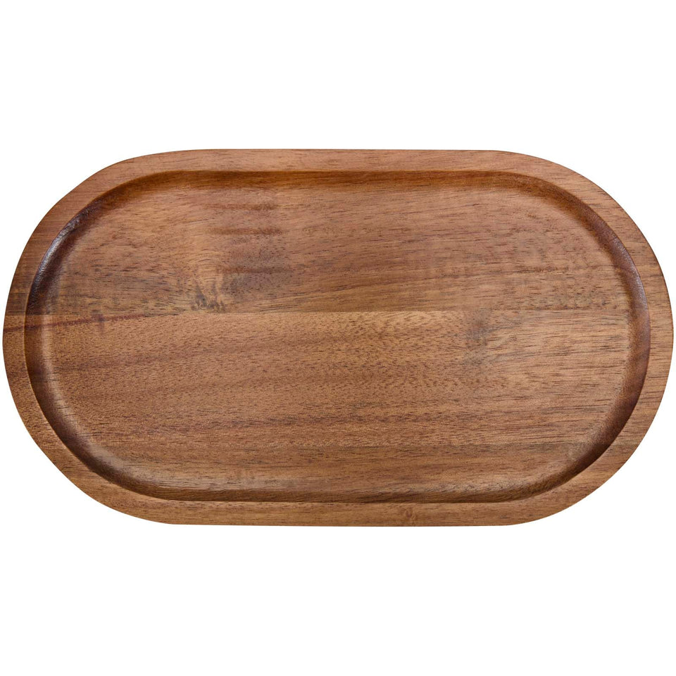 Vassoio da portata in legno di acacia Edge personalizzato con logo - Pubblienne