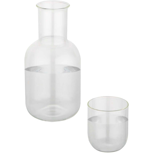 Set di caraffa e bicchieri in vetro con finitura opaca Amelie personalizzato con logo - Pubblienne
