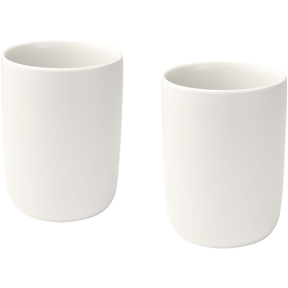 Set di 2 bicchieri in ceramica con finitura opaca da 350 ml Male personalizzato con logo - Pubblienne