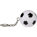 Lucidalabbra alla vaniglia a forma di pallone da calcio con fattore di protezione solare 15 e portachiavi Rami personalizzato con logo - Pubblienne