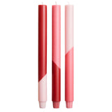Set di 3 candele con design a colori diagonali Originalhome Eden personalizzato con logo - Pubblienne