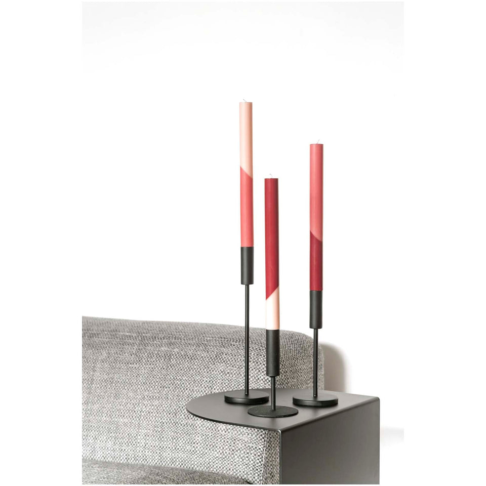 Set di 3 candele con design a colori diagonali Originalhome Eden personalizzato con logo - Pubblienne