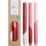 Set di 3 candele con design a colori diagonali Originalhome Eden personalizzato con logo - Pubblienne