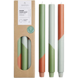 Set di 3 candele con design a colori diagonali Originalhome Eden personalizzato con logo - Pubblienne