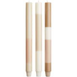 Set di 3 candele con effetto roccia calcarea stratificata Originalhome personalizzato con logo - Pubblienne