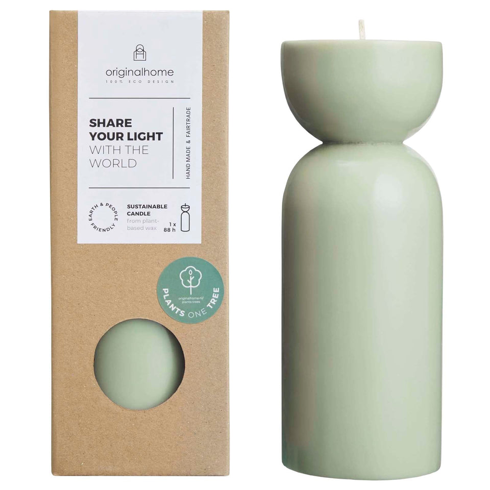 Candela media in materiale biologico Originalhome personalizzato con logo - Pubblienne