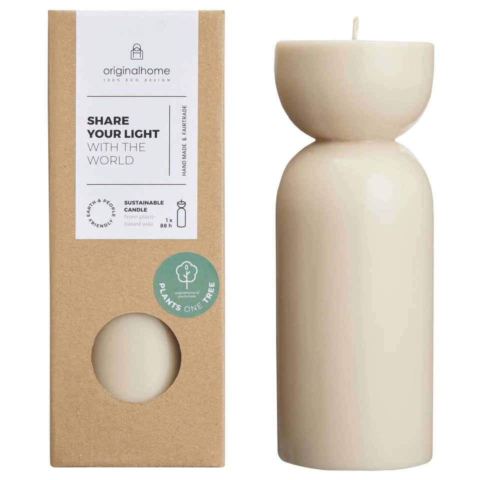 Candela media in materiale biologico Originalhome personalizzato con logo - Pubblienne