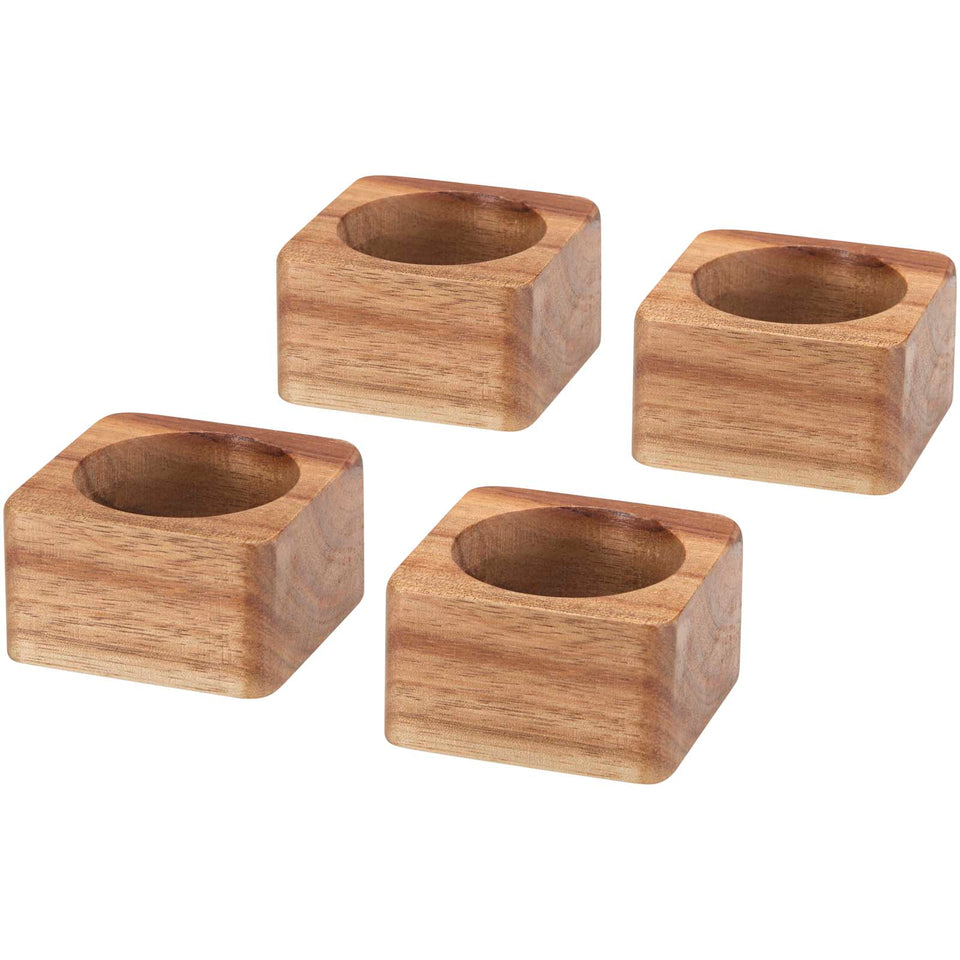 Portatovaglioli in legno di acacia Napora personalizzato con logo - Pubblienne