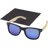 Occhiali da sole Taiyō con lenti polarizzate a specchio in rPET/bambù con confezione regalo personalizzato con logo - Pubblienne