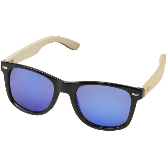 Occhiali da sole Taiyō con lenti polarizzate a specchio in rPET/bambù con confezione regalo personalizzato con logo - Pubblienne