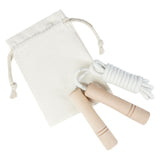 Corda per saltare Denise in legno con custodia in cotone personalizzato con logo - Pubblienne