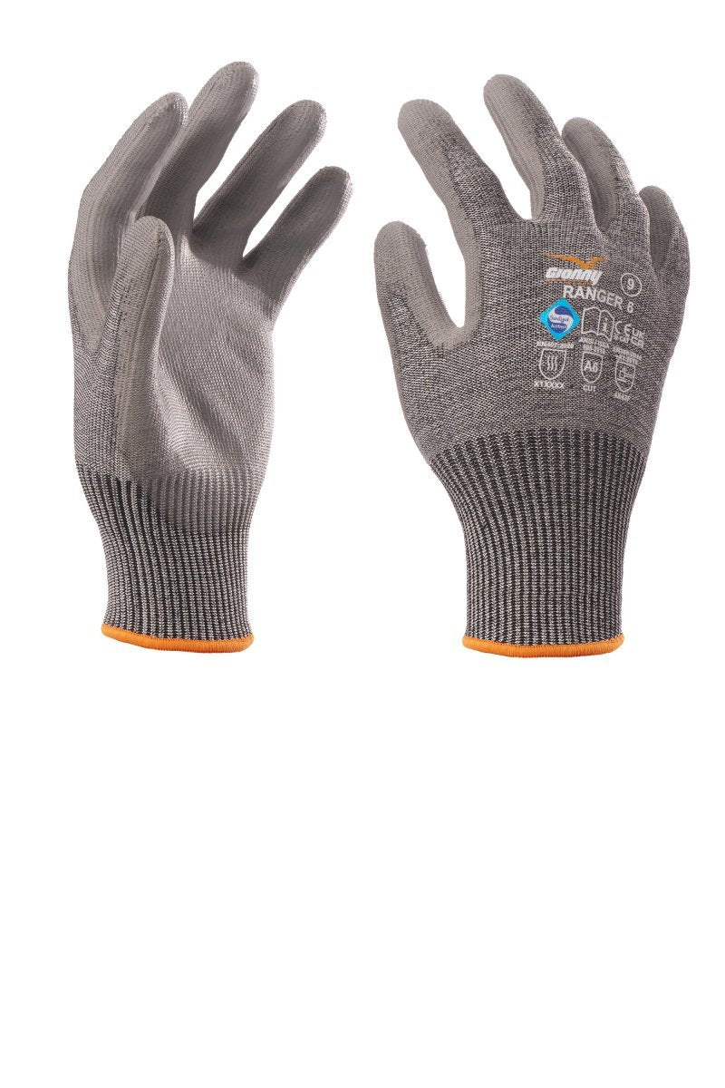 RANGER 6 GUANTO ANTITAGLIO FILATO HPPE 13G POLSINO PAYPER personalizzato con logo - Pubblienne