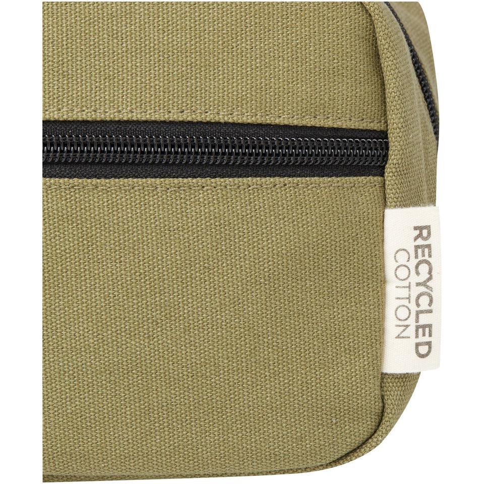 Borsa porta accessori in canvas riciclato certificato GRS Joey - 3,5 L personalizzato con logo - Pubblienne