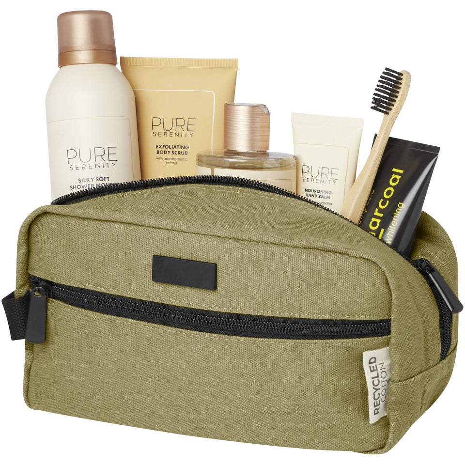 Borsa porta accessori in canvas riciclato certificato GRS Joey - 3,5 L personalizzato con logo - Pubblienne