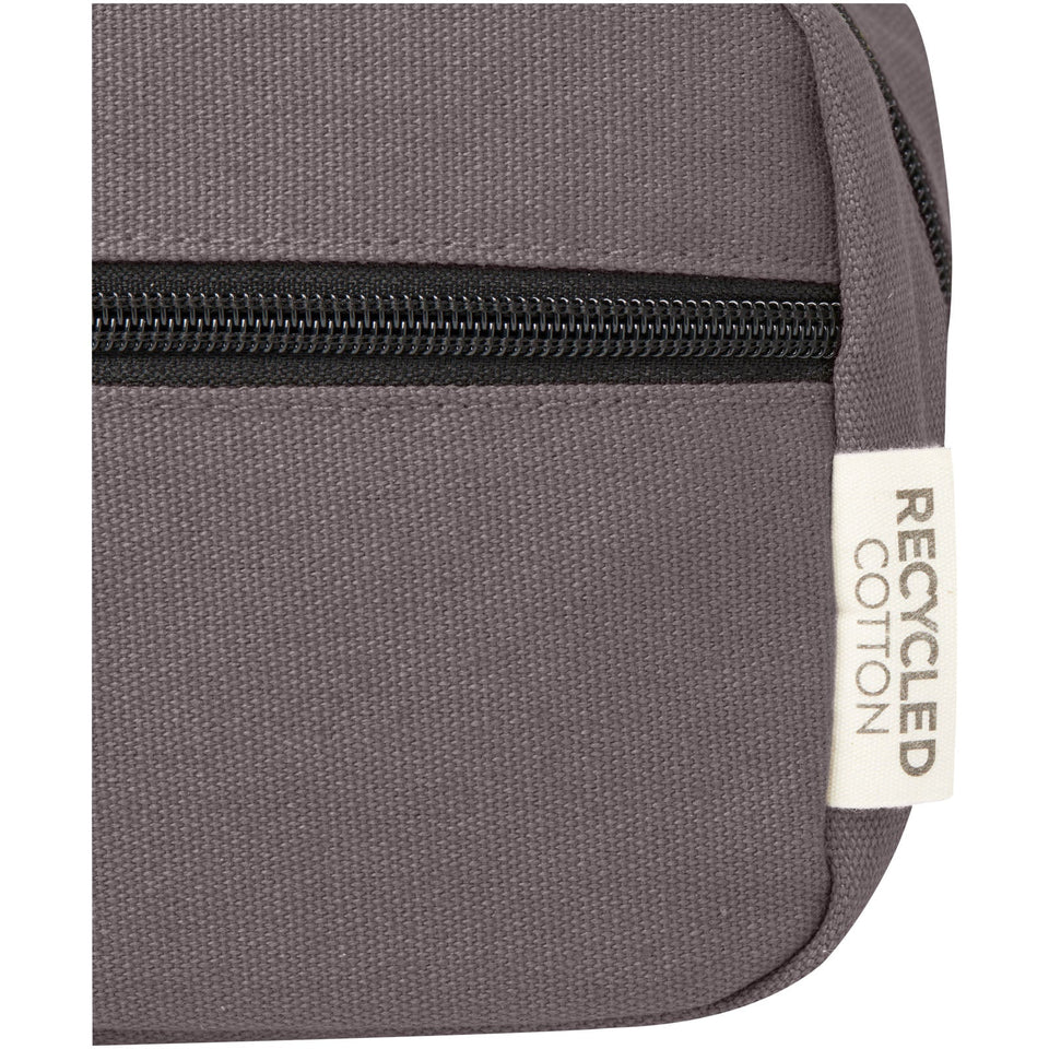 Borsa porta accessori in canvas riciclato certificato GRS Joey - 3,5 L personalizzato con logo - Pubblienne
