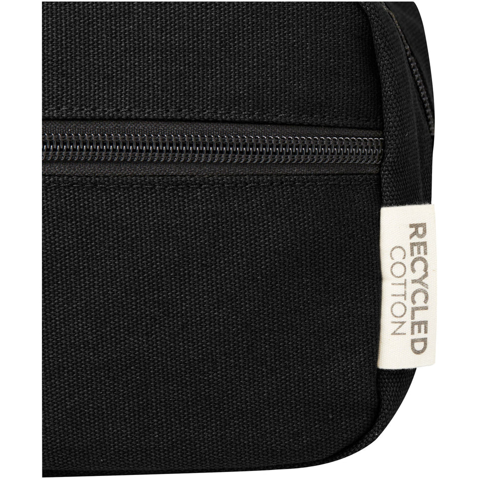 Borsa porta accessori in canvas riciclato certificato GRS Joey - 3,5 L personalizzato con logo - Pubblienne
