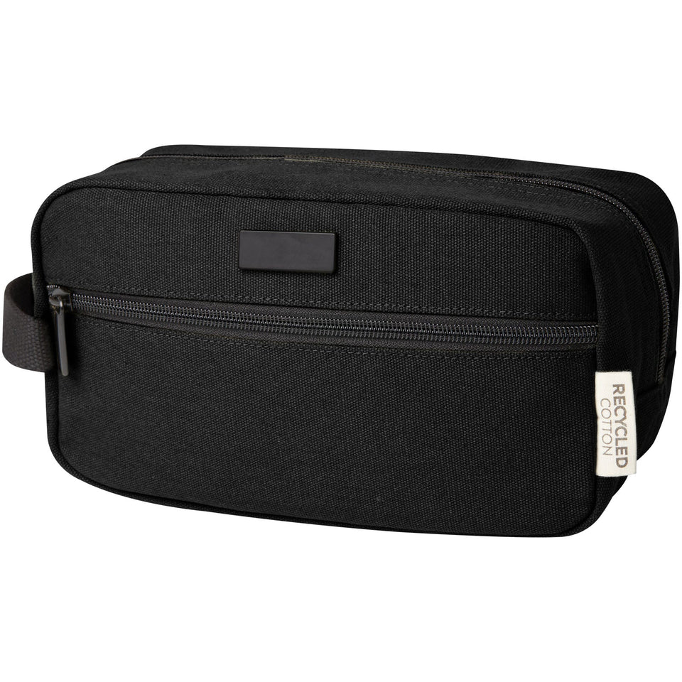 Borsa porta accessori in canvas riciclato certificato GRS Joey - 3,5 L personalizzato con logo - Pubblienne
