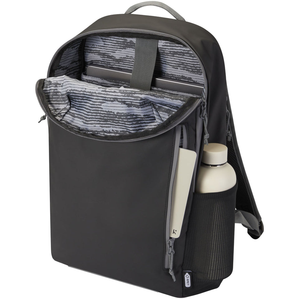 Zaino impermeabile per portatile da 15" in materiale riciclato certificato GRS Aqua - 21 L personalizzato con logo - Pubblienne