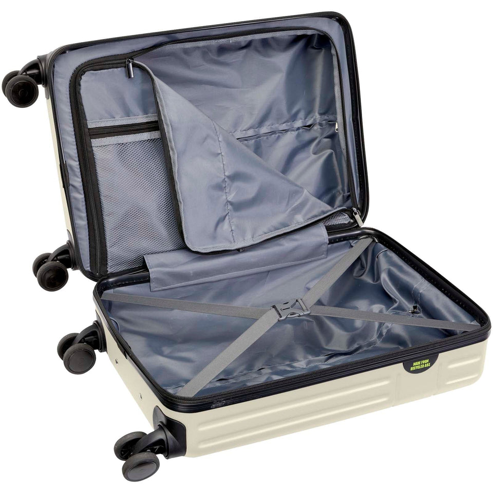 Trolley bagaglio a mano in materiale riciclato certificato GRS da 40 l per portatile da 20" Rover personalizzato con logo - Pubblienne