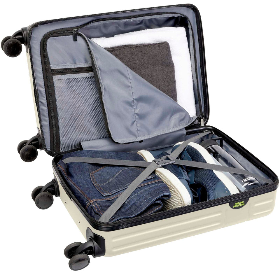 Trolley bagaglio a mano in materiale riciclato certificato GRS da 40 l per portatile da 20" Rover personalizzato con logo - Pubblienne
