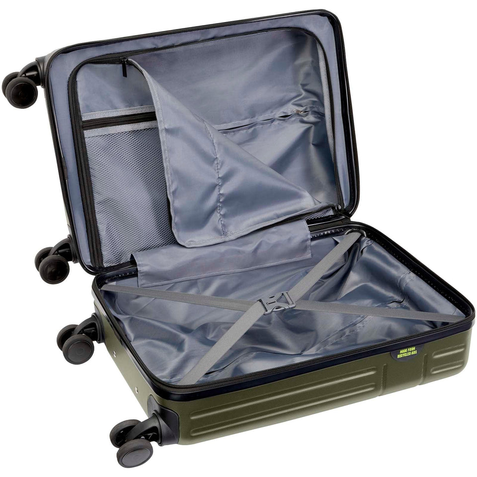 Trolley bagaglio a mano in materiale riciclato certificato GRS da 40 l per portatile da 20" Rover personalizzato con logo - Pubblienne