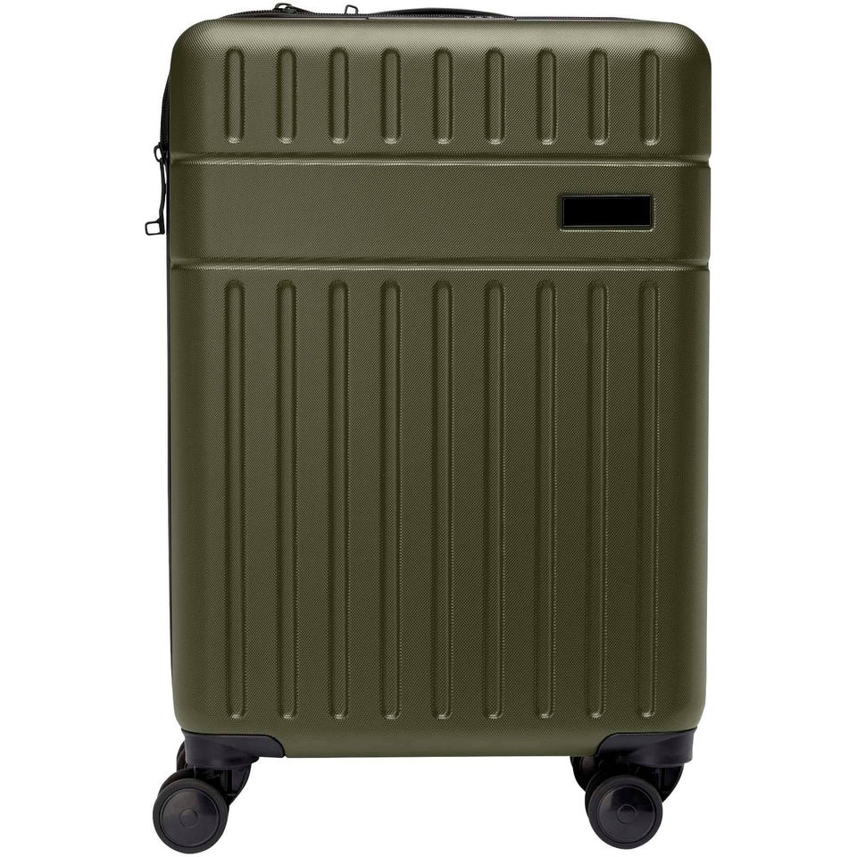 Trolley bagaglio a mano in materiale riciclato certificato GRS da 40 l per portatile da 20" Rover personalizzato con logo - Pubblienne