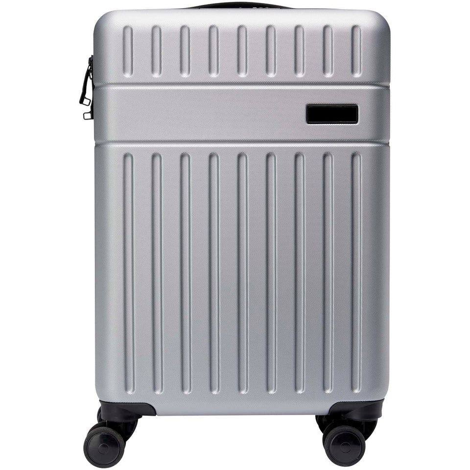 Trolley bagaglio a mano in materiale riciclato certificato GRS da 40 l per portatile da 20" Rover personalizzato con logo - Pubblienne