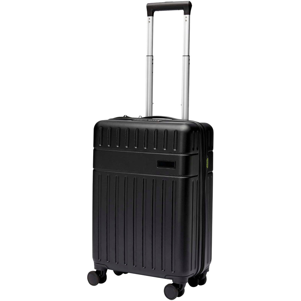 Trolley bagaglio a mano in materiale riciclato certificato GRS da 40 l per portatile da 20" Rover personalizzato con logo - Pubblienne