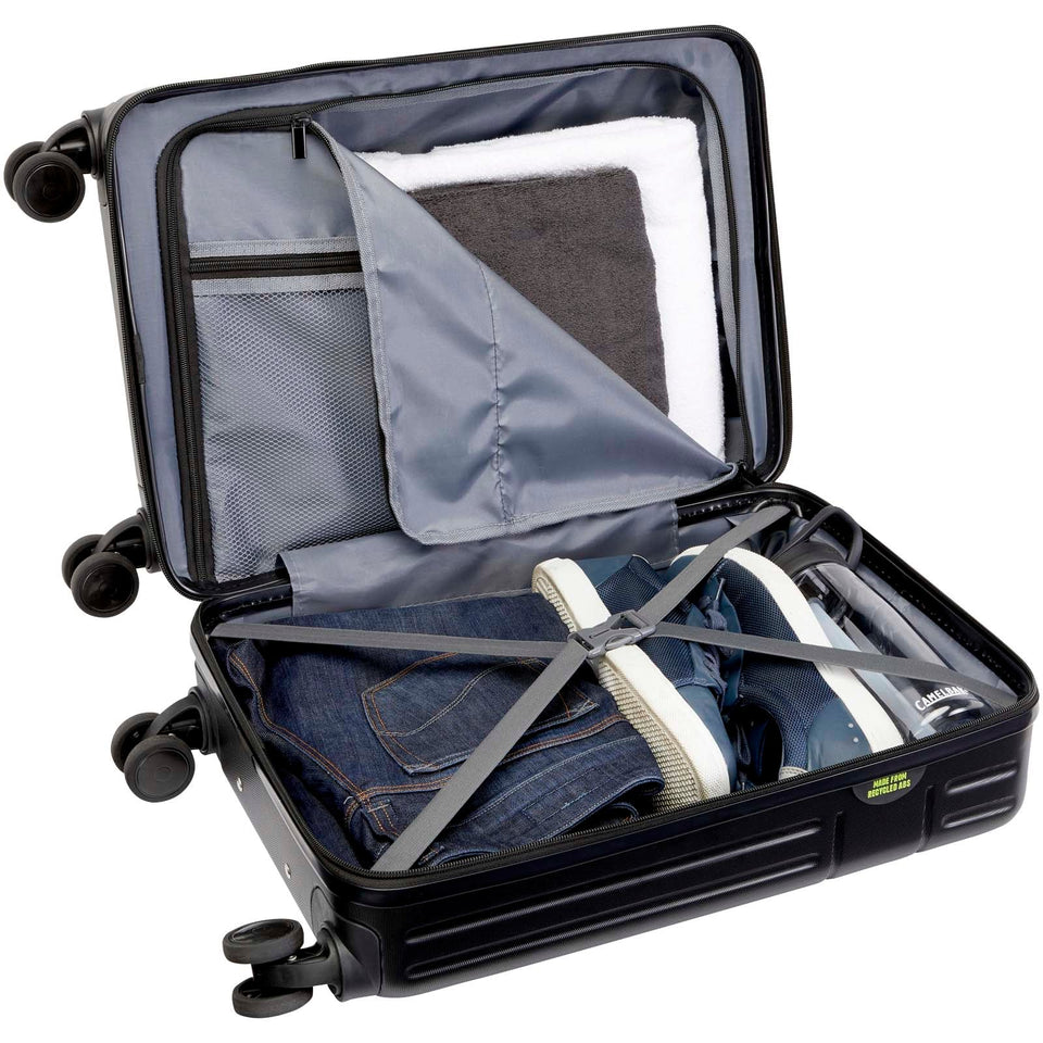 Trolley bagaglio a mano in materiale riciclato certificato GRS da 40 l per portatile da 20" Rover personalizzato con logo - Pubblienne