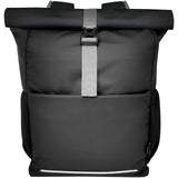 Borsa roll-top per bicicletta impermeabile in materiale riciclato certificato GRS per portatile da 15" Aqua personalizzato con logo - Pubblienne