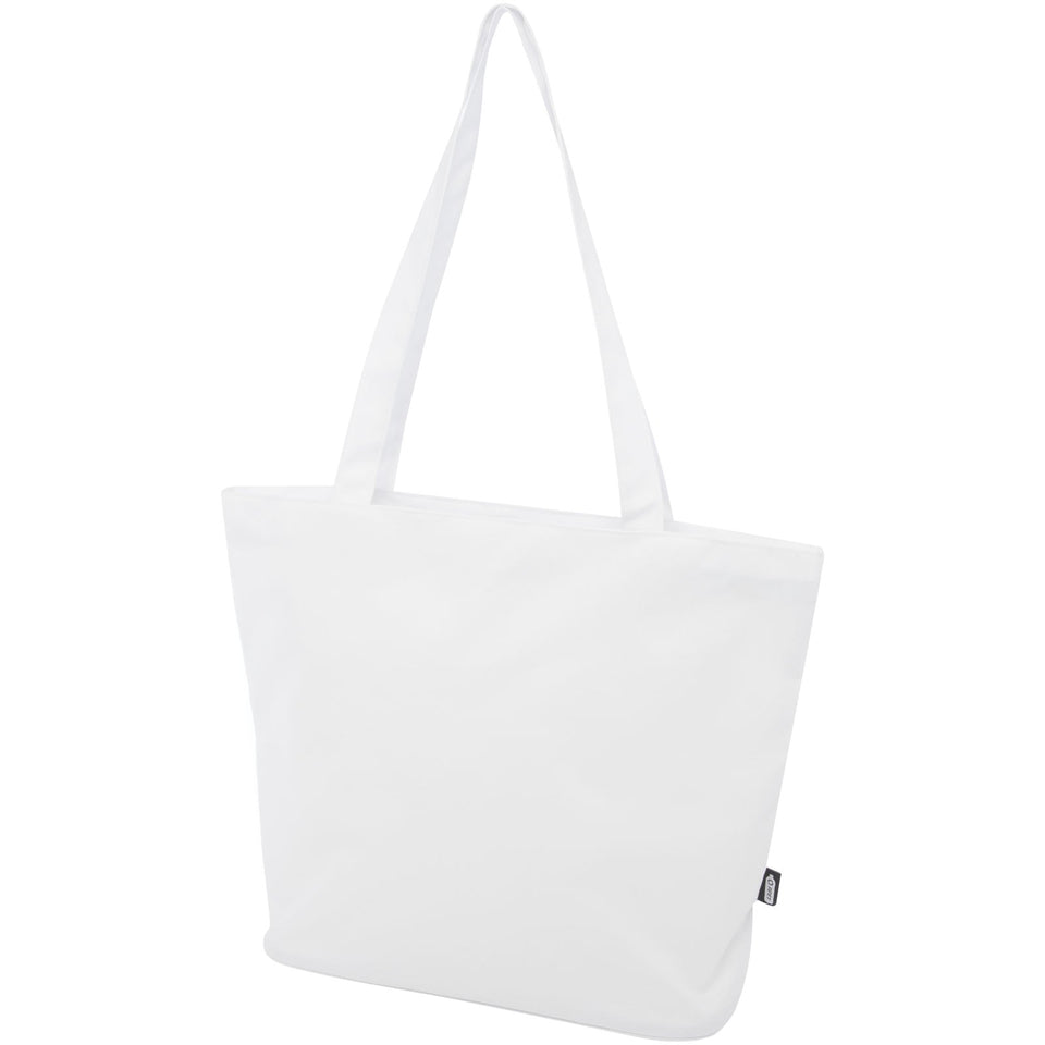 Tote bag in materiale riciclato certificato GRS con cerniera Panama 20l personalizzato con logo - Pubblienne